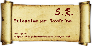 Stiegelmayer Roxána névjegykártya